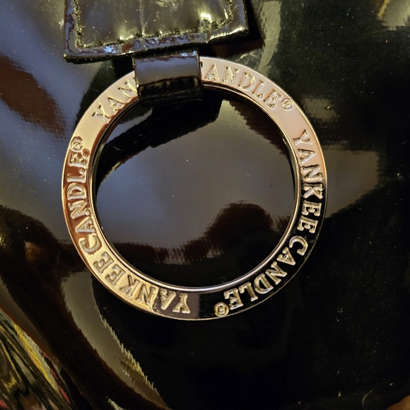 A used black patent Yankee Candle tote - Picture 2 of 6